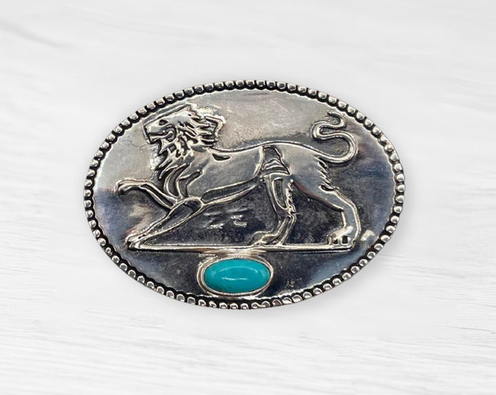 "Lion's Majesty" (sterling / turquoise) image 0