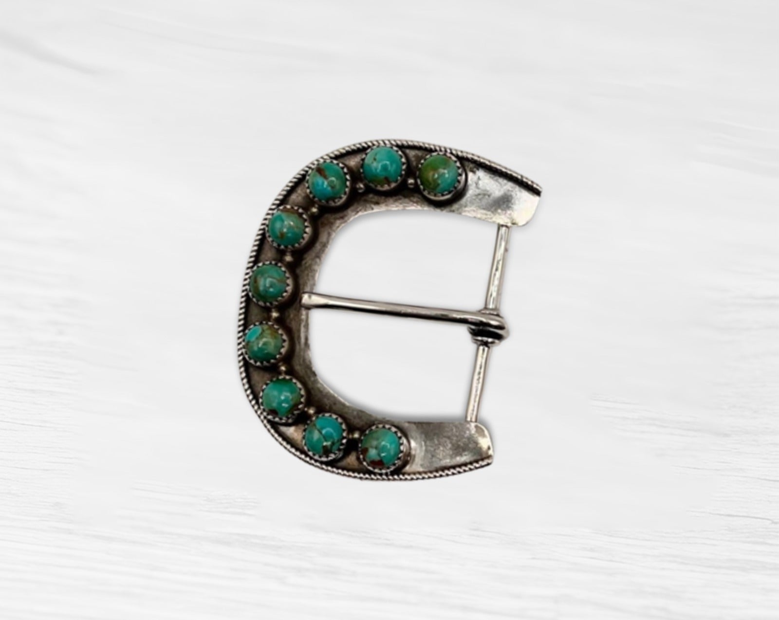 Ranger A "Canyon Echo" Buckle (Sterling/Turquoise) image 0