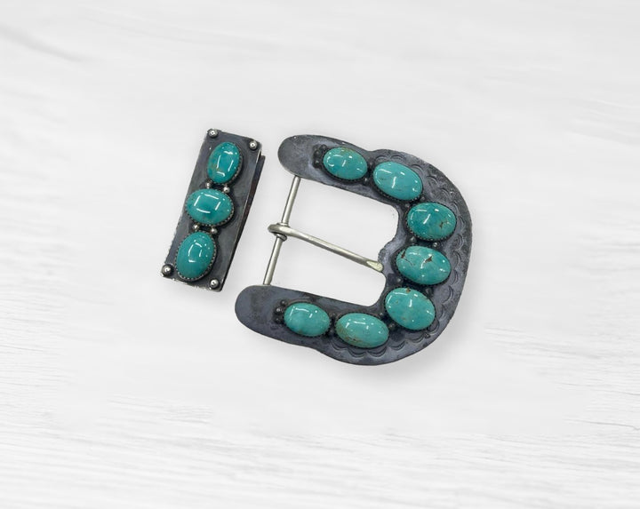 Ranger B " "Turquoise Crescent with Keeper" Buckle image 0