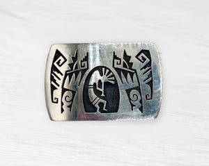 Hopi Kokopelli Sterling Belt Buckle image 0