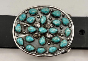 Laredo Elegance "Sterling/ Turquoise Belt Buckle" image 0